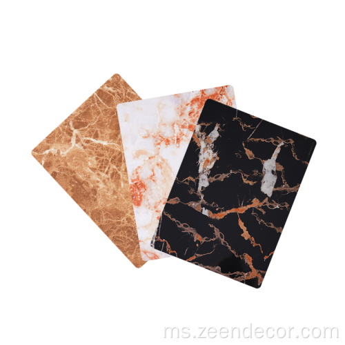 Glossy 4*8 Hiasan Dinding Fleksibel Lembaran marmar 3mm